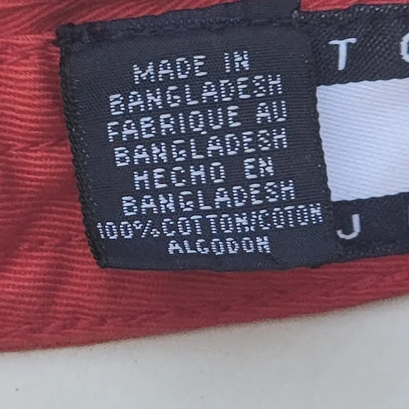 Tommy Hillfiger Jeans 2002 Red Visor Embroidered Spellout & Box Logo Size OS - Picture 8 of 11